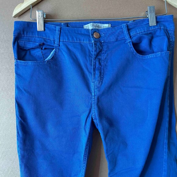 Lot of 2 ZARA TRF Trafaluc Denim Jeans NWT Salmon NWOT Blue US Size 10 - Picture 11 of 16